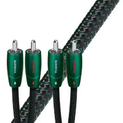 Four green cord locks on braided black drawstrings, each with up or down arrows and the Yosemite logo—used to adjust cord tension.
